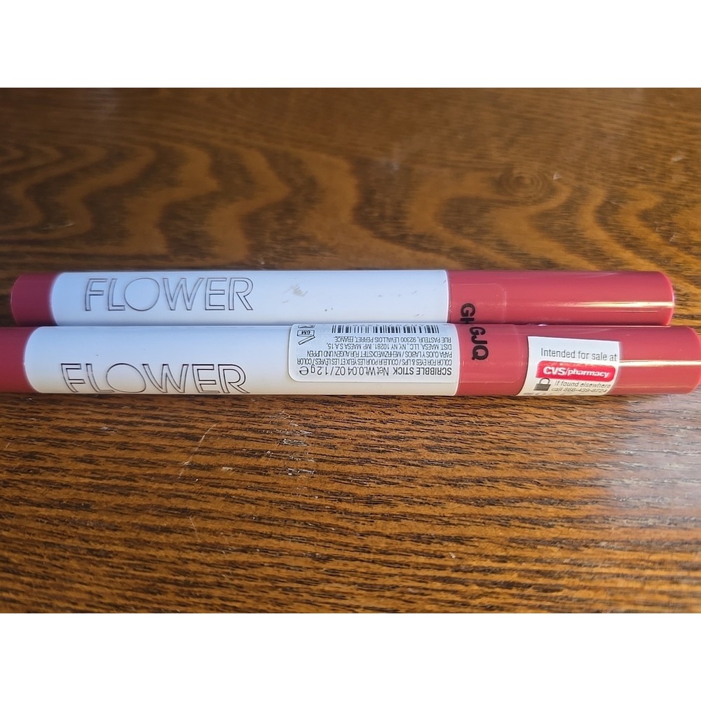 Lot Of 2 FLOWER BEAUTY - Drew Barrymore Scribble 2-in-1 Lip + Eye Liner Sherbert